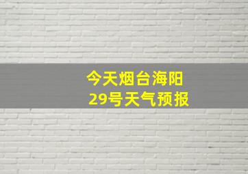 今天烟台海阳29号天气预报