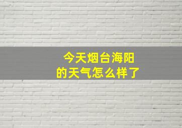 今天烟台海阳的天气怎么样了