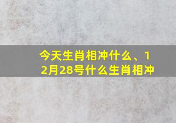 今天生肖相冲什么、12月28号什么生肖相冲