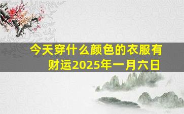 今天穿什么颜色的衣服有财运2025年一月六日