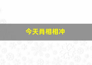 今天肖相相冲