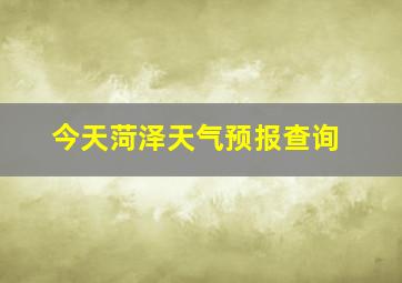 今天菏泽天气预报查询