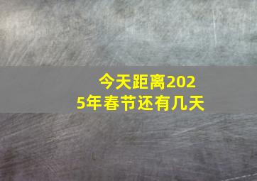 今天距离2025年春节还有几天