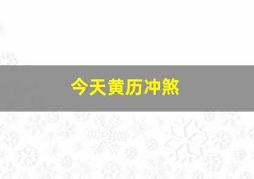 今天黄历冲煞