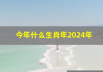 今年什么生肖年2024年