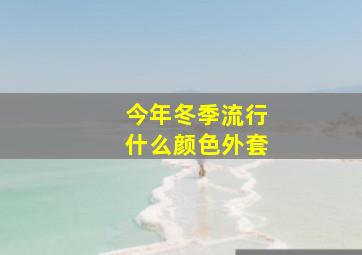 今年冬季流行什么颜色外套