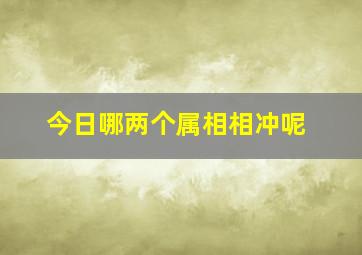 今日哪两个属相相冲呢