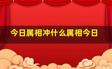 今日属相冲什么属相今日