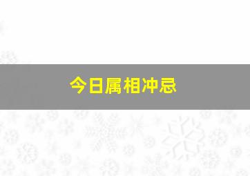 今日属相冲忌