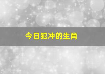 今日犯冲的生肖