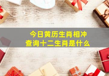 今日黄历生肖相冲查询十二生肖是什么