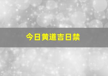 今日黄道吉日禁