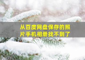 从百度网盘保存的照片手机相册找不到了