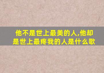 他不是世上最美的人,他却是世上最疼我的人是什么歌