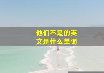 他们不是的英文是什么单词