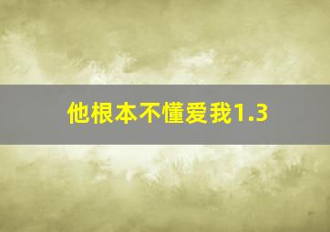 他根本不懂爱我1.3