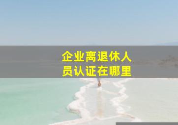 企业离退休人员认证在哪里