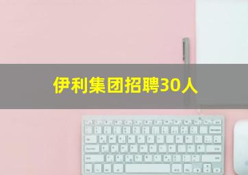 伊利集团招聘30人