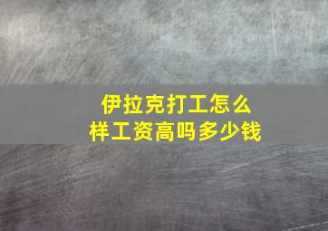 伊拉克打工怎么样工资高吗多少钱