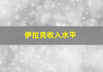 伊拉克收入水平