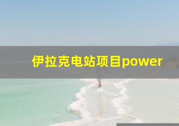 伊拉克电站项目power