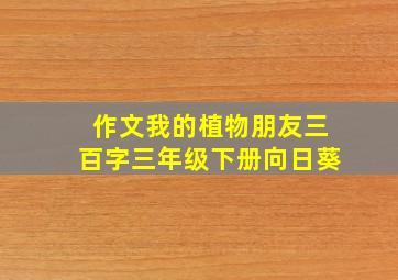 作文我的植物朋友三百字三年级下册向日葵