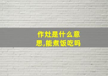 作灶是什么意思,能煮饭吃吗