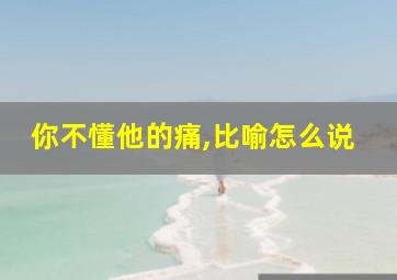 你不懂他的痛,比喻怎么说