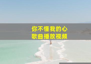 你不懂我的心歌曲播放视频