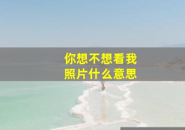 你想不想看我照片什么意思