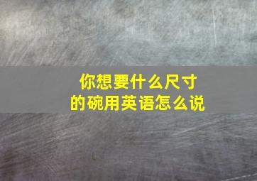 你想要什么尺寸的碗用英语怎么说