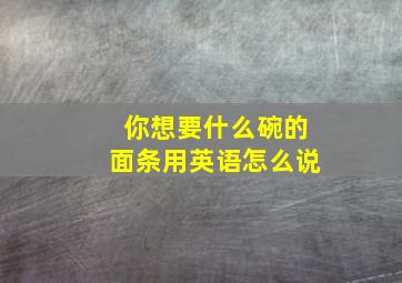 你想要什么碗的面条用英语怎么说