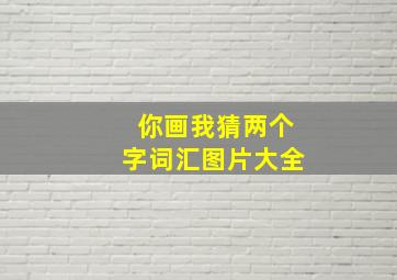 你画我猜两个字词汇图片大全