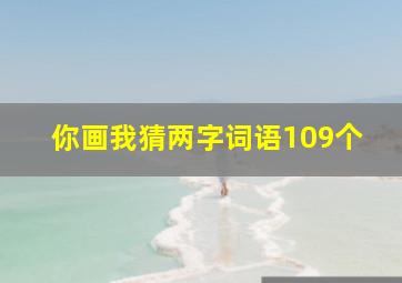 你画我猜两字词语109个