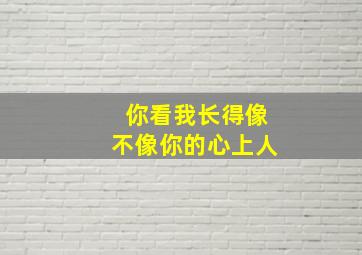 你看我长得像不像你的心上人