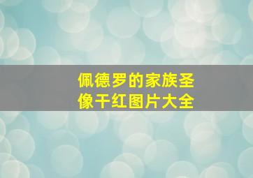 佩德罗的家族圣像干红图片大全