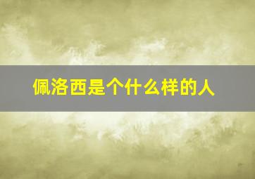 佩洛西是个什么样的人