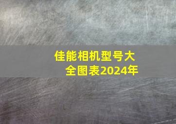 佳能相机型号大全图表2024年