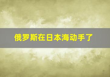 俄罗斯在日本海动手了