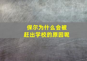 保尔为什么会被赶出学校的原因呢