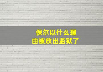 保尔以什么理由被放出监狱了