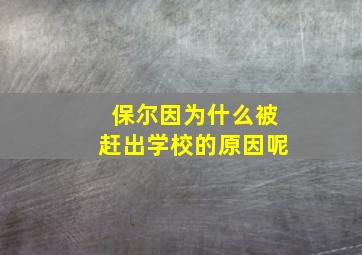 保尔因为什么被赶出学校的原因呢