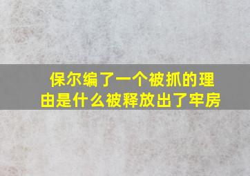 保尔编了一个被抓的理由是什么被释放出了牢房