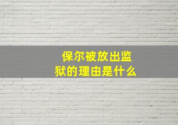 保尔被放出监狱的理由是什么