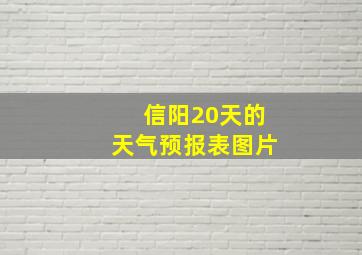 信阳20天的天气预报表图片