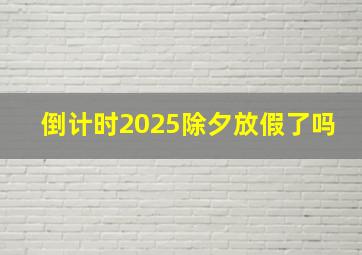 倒计时2025除夕放假了吗