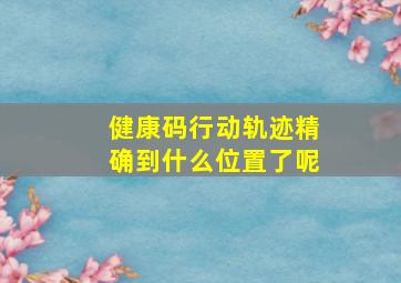 健康码行动轨迹精确到什么位置了呢