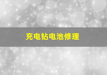 充电钻电池修理