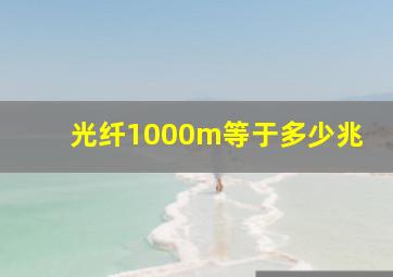 光纤1000m等于多少兆