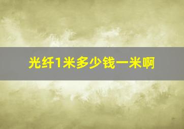 光纤1米多少钱一米啊